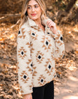 Elizy Quarter Zip Collar Sweatshirt