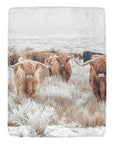 Highland Cow Throw Blanket Ultra-Soft Micro Fleece Blanket 60" x 80" Made in America