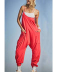 Feisty Coral overall jumpsuit