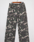 Camo Denim Cargo Wide Leg Pants