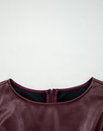Vegan Leather Sleeveless Mini Dress