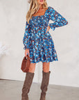 Norava Ruffled Sleeve Floral Dress