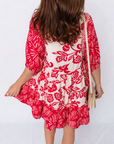 Ariel Loose Flower Mini Dress