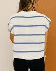 Stripe Batwing Sleeve Sweater Tee