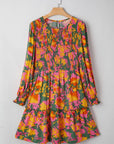 Anna Smocked Ruffled Mini Dress