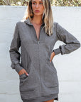 Frankie Ribbed Patchwork Sweatshirt Dress