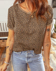 Leopard Short Sleeve Crewneck T-Shirt