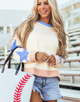Ashaora Exposed Seam Oversized Sweatshirt