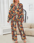 Baha Ranch Colores De Mexico Roses & Guitars Satin Pajamas