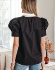 Remington Collar Short Sleeve Blouse
