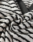 Stripe Collared Top and Drawstring Pants Set