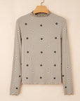 Genesis Embroidered Detail Ribbed Long Sleeve Top