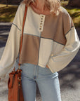 Jaliyah Knit Stitch Detail Long Sleeve Top