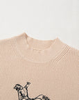 Western Howdy Cowboy Mock Neck Sleeveless Sweater