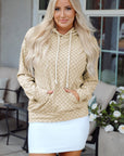 Harper Print Kangaroo Drawstring Hoodie