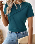 Galilea Toothpick Stripe Round Neck Top