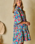 Emerie Sleeve Slit Ruffled Dress