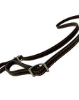 Dark Leather Stitched Tiedown