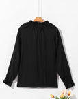 Lanabina Ripple Bubble Sleeve Blouse