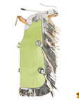 Hilason Junior Youth Bull Riding Pro Rodeo Leather Protective Vest Chaps