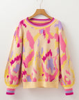 Aria Colorblock Balloon Sleeve Sweater