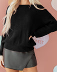 Alianna Backless Drop Shoulder Sweater