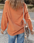 Kamryn Ribbed Corduroy Oversized Sweatshirt