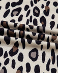 Plus Size Leopard Reverse Seam Patch Pocket Pants