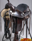 HILASON Western Horse Saddle American Leather Treeless Trail Pleasure | Barrel for Horses