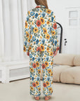 Baha Ranch Colores De Mexico Spring Florals Satin Pajamas