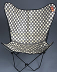Genuine Leather Butterfly Chair Folding Lounge Modern Sling Accent Seat