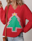 Taraette Patched Drop Shoulder Sweatshirt