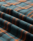 Plaid Button-Up Distressed Hem Long Sleeve Shirt