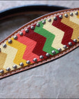 Hilason Western Horse Headstall Bridle American Leather Aztec Hand Paint