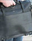 Handmade Buffalo Leather Convertible Briefcase Backpack Laptop Bag