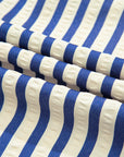 Stripe Buttoned Collar Side Pockets Mini Dress