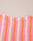 Teresa Stripe Crinkled Half PLUS Blouse