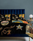 Vintage Cowgirl Collage Design 3-Piece Bedding Set (1 Duvet Cover + 2 Pillow Shams) – 102"×90"
