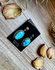 Golden Hill Turquoise Dangle Earrings – Sterling Silver, Post Style, USA Made