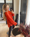 Orange Open Knit Sweater