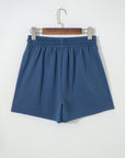 Colorblock Patchwork Varsity Stripe Drawstring Shorts