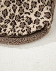 Leopard Sherpa Patchwork Flap Pocket Buttoned Jacket