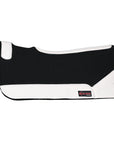 Western Wool Felt Horse Saddle Pad W/ White Alligator Print Leather