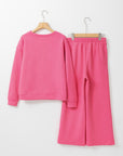 Textured Top and Pants Set