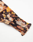 Floral V-Neck Long Puff Sleeve Blouse