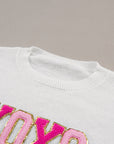 Robin Glitter Print Casual Sweater