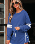 Varsity Stripe Pullover and Mini Skirt Set