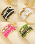 Dallas Beaded Elastic Bracelet Set
