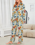 Baha Ranch Colores De Mexico Spring Florals Satin Pajamas