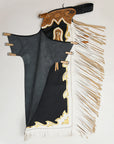 Hilason Handmade Genuine Leather Chaps Adult Handtooled Rodeo Bull Riding